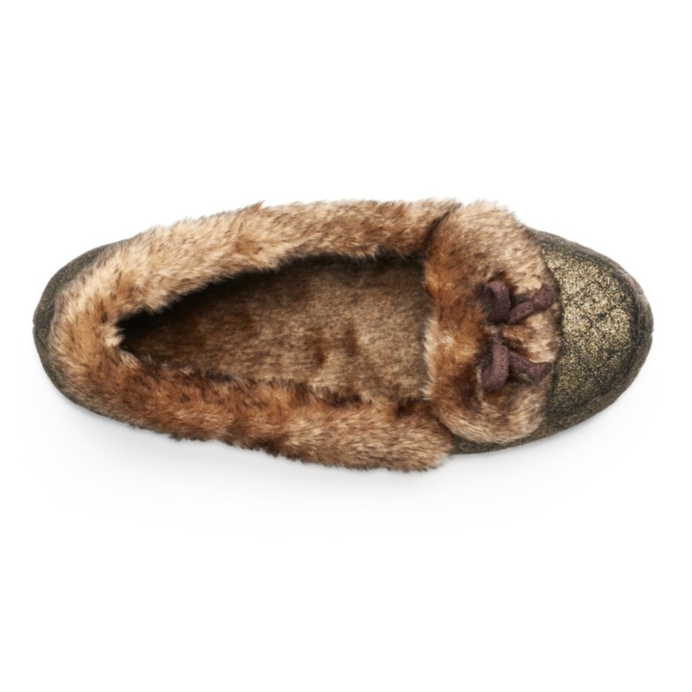 ❤️ 2/$15 😊 S gold Metallic quilted moccasin